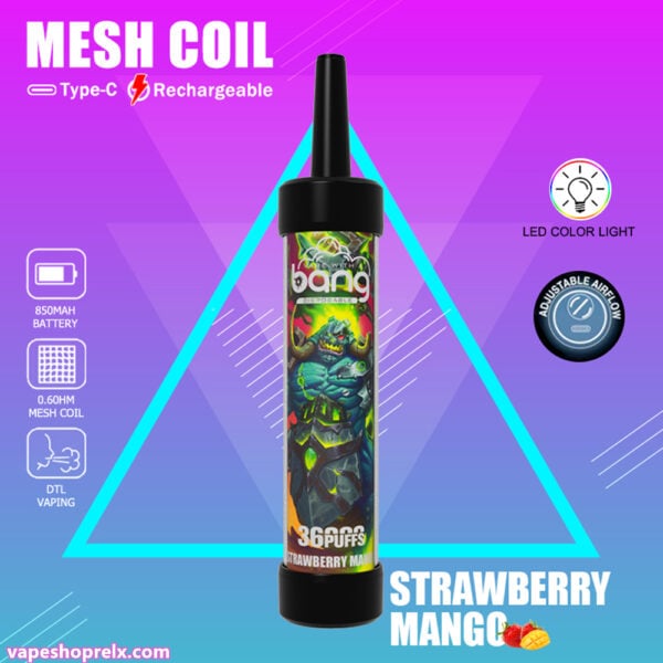 BANG 36000 Puffs 大炮｜野獸釋放｜加特林機槍煙花設計一次性電子煙