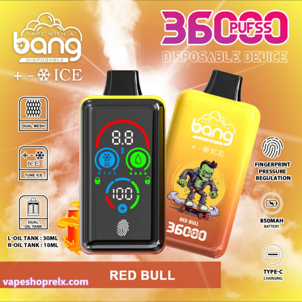 BANG ICE LEVEI 36000口拋棄式電子煙｜冰涼升級，持久暢吸