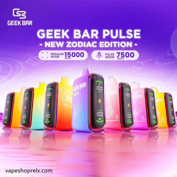 GEEK BAR PULSE 小火箭15000Puffs 一次性電子煙｜可充電LED顯示拋棄式霧化棒多模式調節