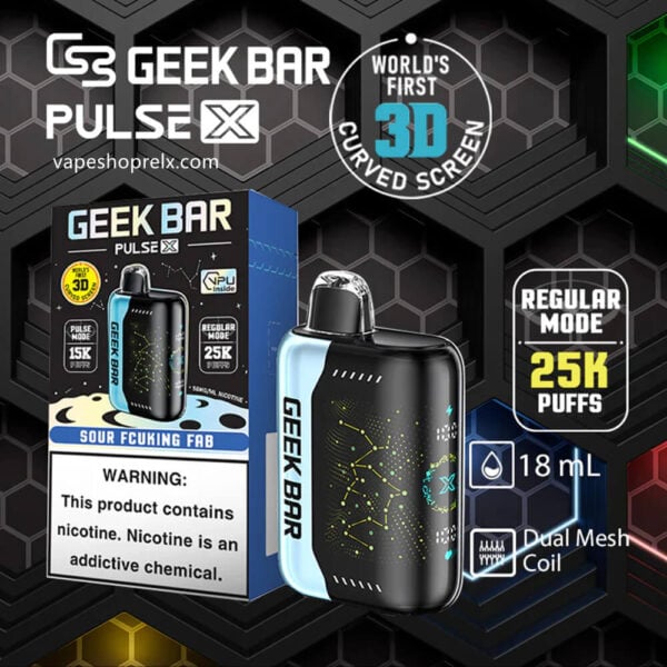 GEEK BAR PULSE X 25000Puffs星空一次性可充電電子煙｜拋棄式超大容量全球爆款
