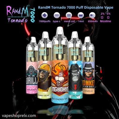 RandM 龍捲風 7000Puffs超大容量一次性電子煙｜拋棄式歐美爆款